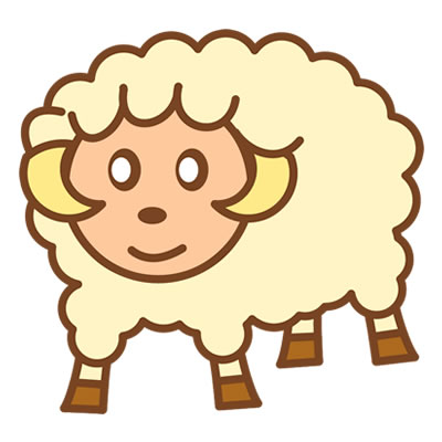 羊のアイコン ツイッター Twitter のアイコン サムネ フリー配布
